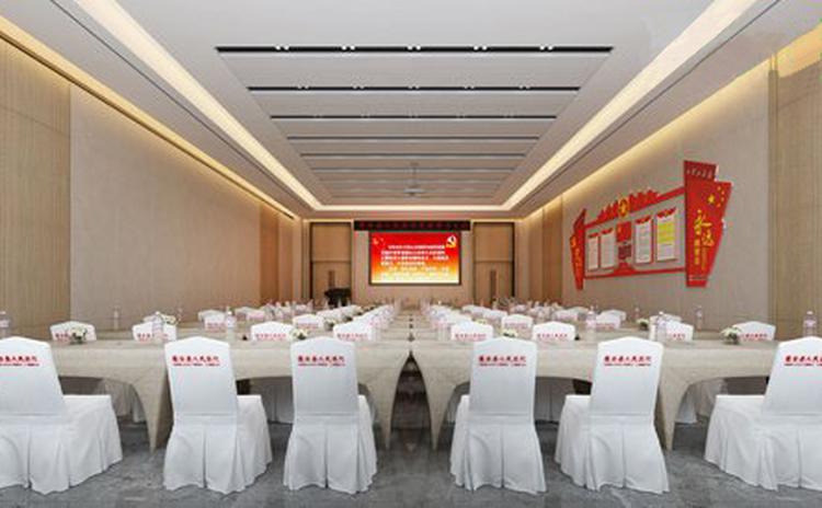 山東青島醫(yī)院會議室孔木吸音板工程