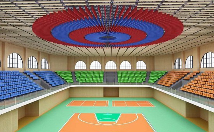 湖北咸寧學校體育館-1